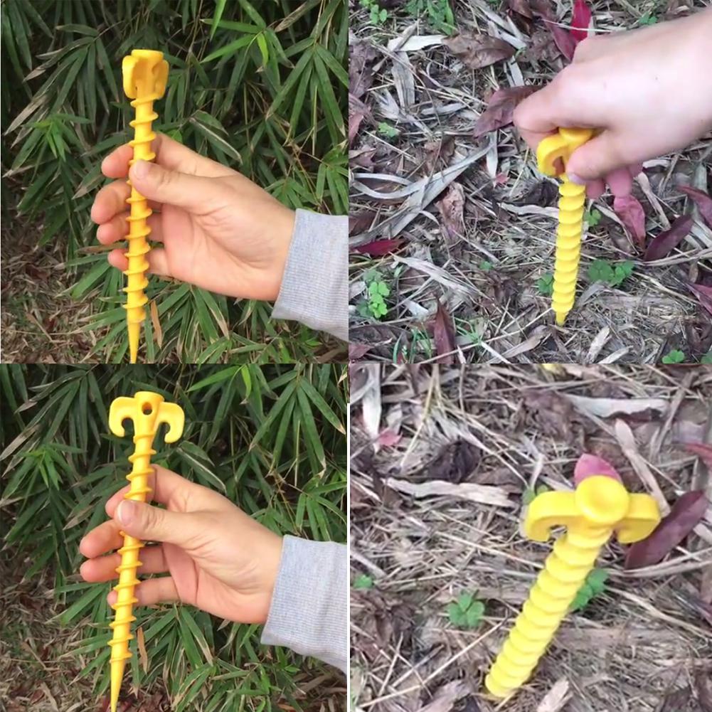 10 Stuks 20Cm Plastic Tent Haak Stakes Camping Tenten Accessoires Grond Ondersteuning Nagels Peg Schroef Anker Onderdak