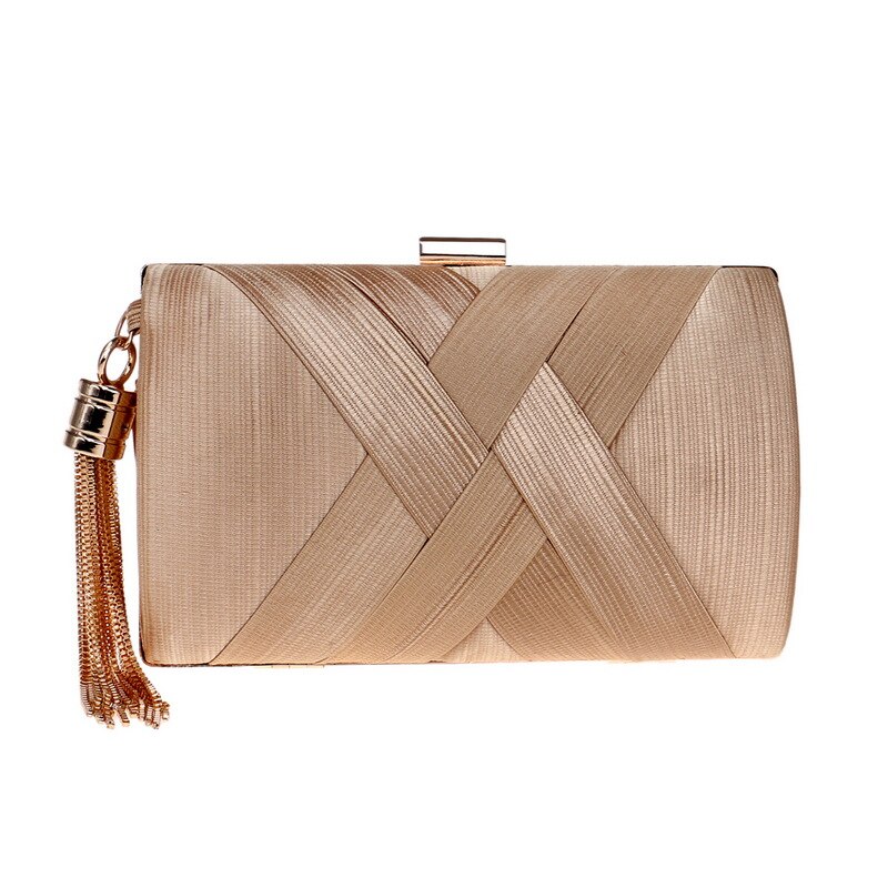 Luxe handtassen damestassen schoudertas kunstleer ketting avond clutch messenger crossbody tassen voor vrouwen: Goud