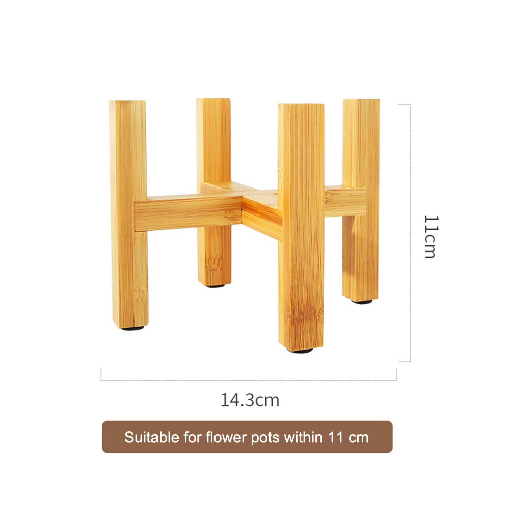 Duurzaam Houten Planter Pot Trays Bloempot Rek Sterke Stand Bonsai Houder Huis Balkon Tuin Indoor Display Plant Stand Plank: M 11cm