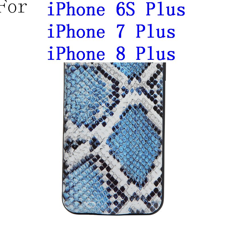 Slim Smart Battery Case for iPhone XR X XS 11 Pro Max 6 6 S 7 8 Plus SE Charging Power Bank snake skin fish scales pattern: 5.5-SP
