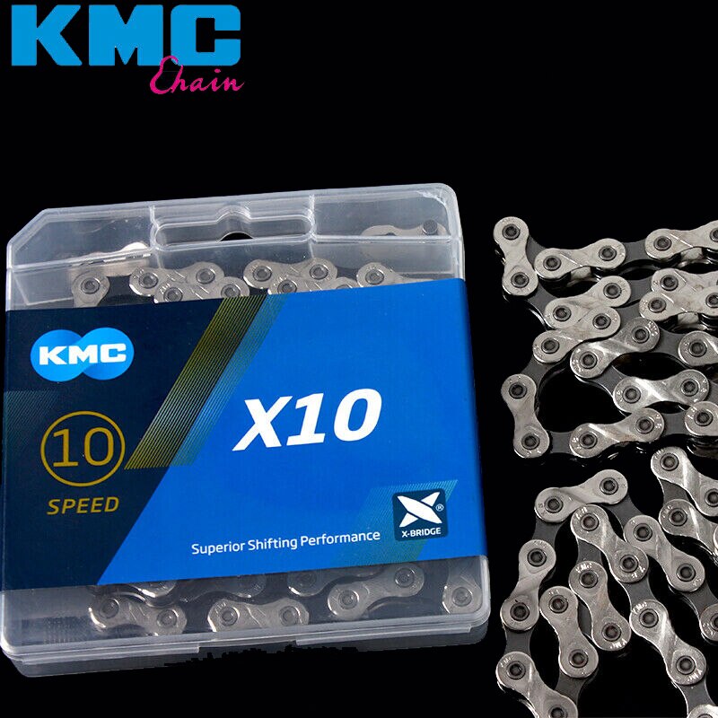 KMC Bike Chain 10 Speed Chains Double "X" Half 116 Links Cycling Single Speed Chain Fits Shimano SRAM Casstte