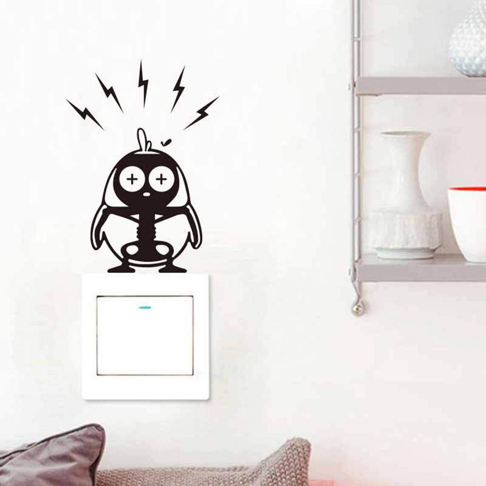 Schakelaar Muursticker Verwijderbare Levendige Elektrische Schok Hond Vogel Decal Waterdicht Kinderkamer Zelfklevende Grappige Decoratie