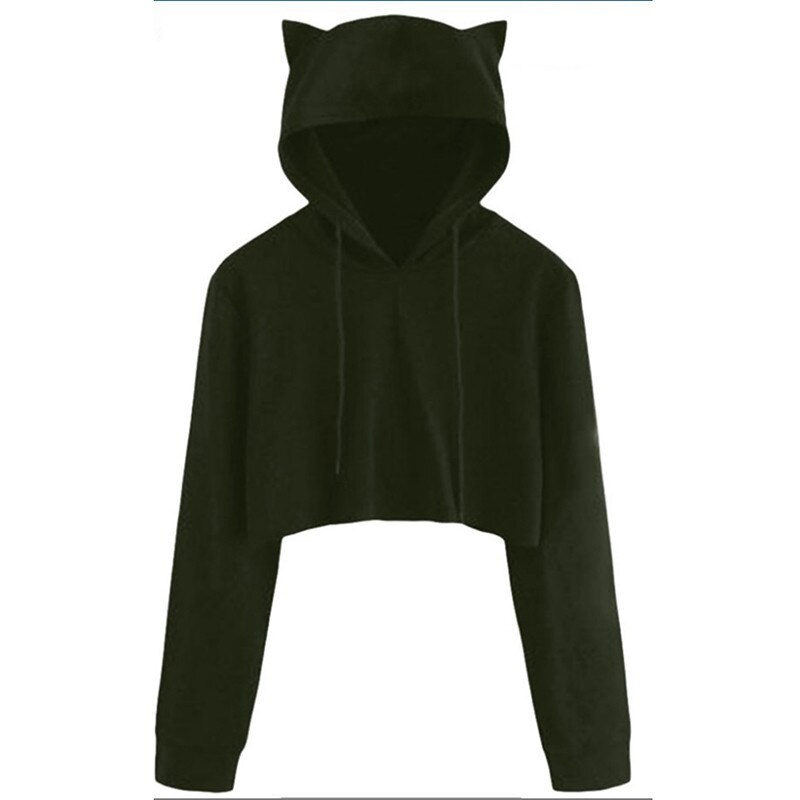 Naisten urheiluhupparit ihanat kissojen korvat vankka nalle huppari rullalauta neulepuserot syksy naisten kampus rennot collegepaidat hupparit