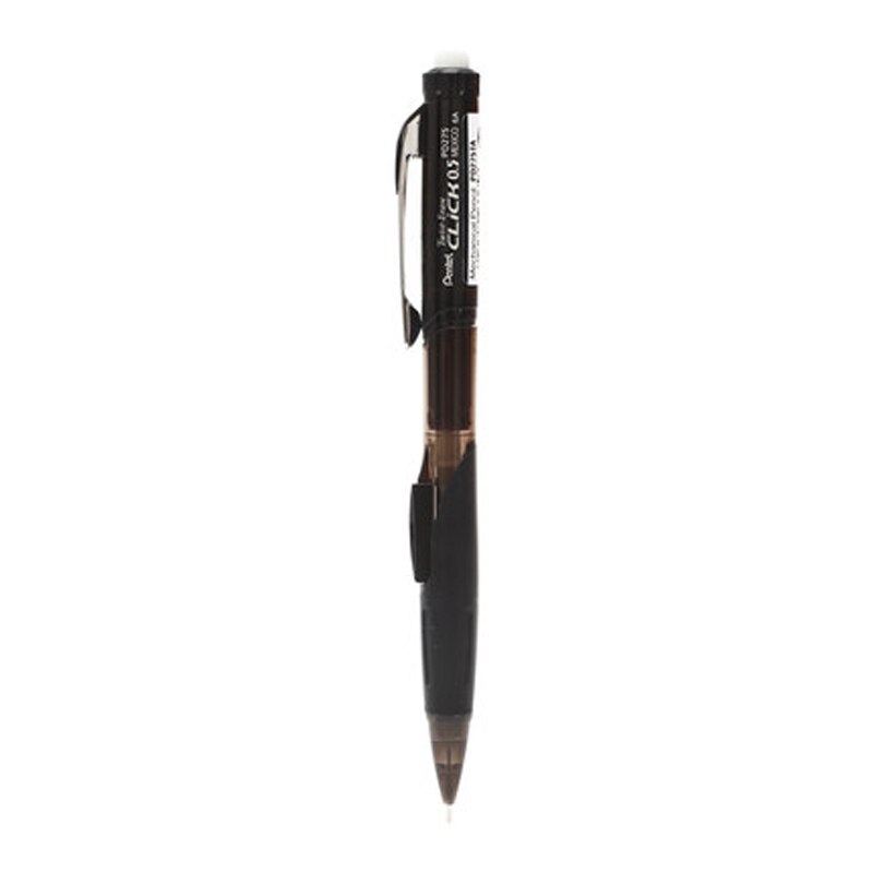 4 portaminas pentel  pd275 , borrador automático de lápiz de 0.5mm lados, japón, 4 colores, útiles de escritura, material de oficina y escolar.: Negro