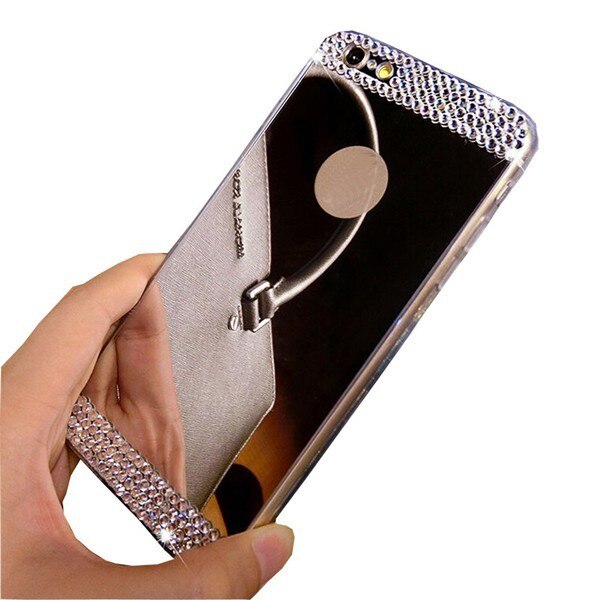 Specchio di Lusso 3D Cassa Del Rhinestone per Huawei P30 Pro P20 Lite Molle Della Copertura di Tpu per Huawei Nova 3 3i 2 2i Telefono Custodie Diamante