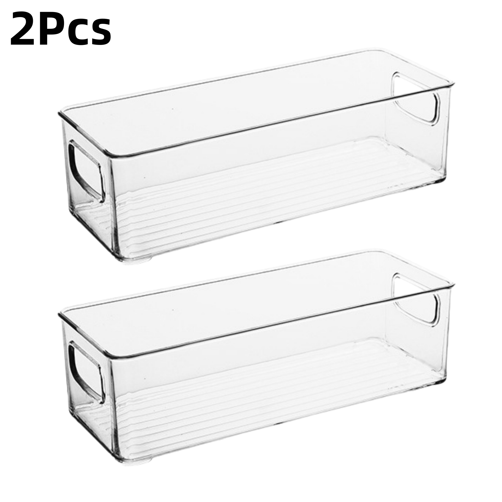 6 stk. køleskabsorganiseringskasser, multifunktionel stabelbar køleskabsopbevaringsboks til mad, med håndtag, til opbevaring af mad og drikkevarer i køkkenet: Gul