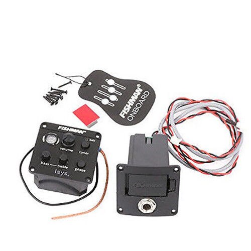 Fishman ISYS + 2 Band Acoustic Guitar Piezo Pickup Onboard Preamps EQ Tuner Set Piezo Mic Beat Equalizer Equalizer: Default Title