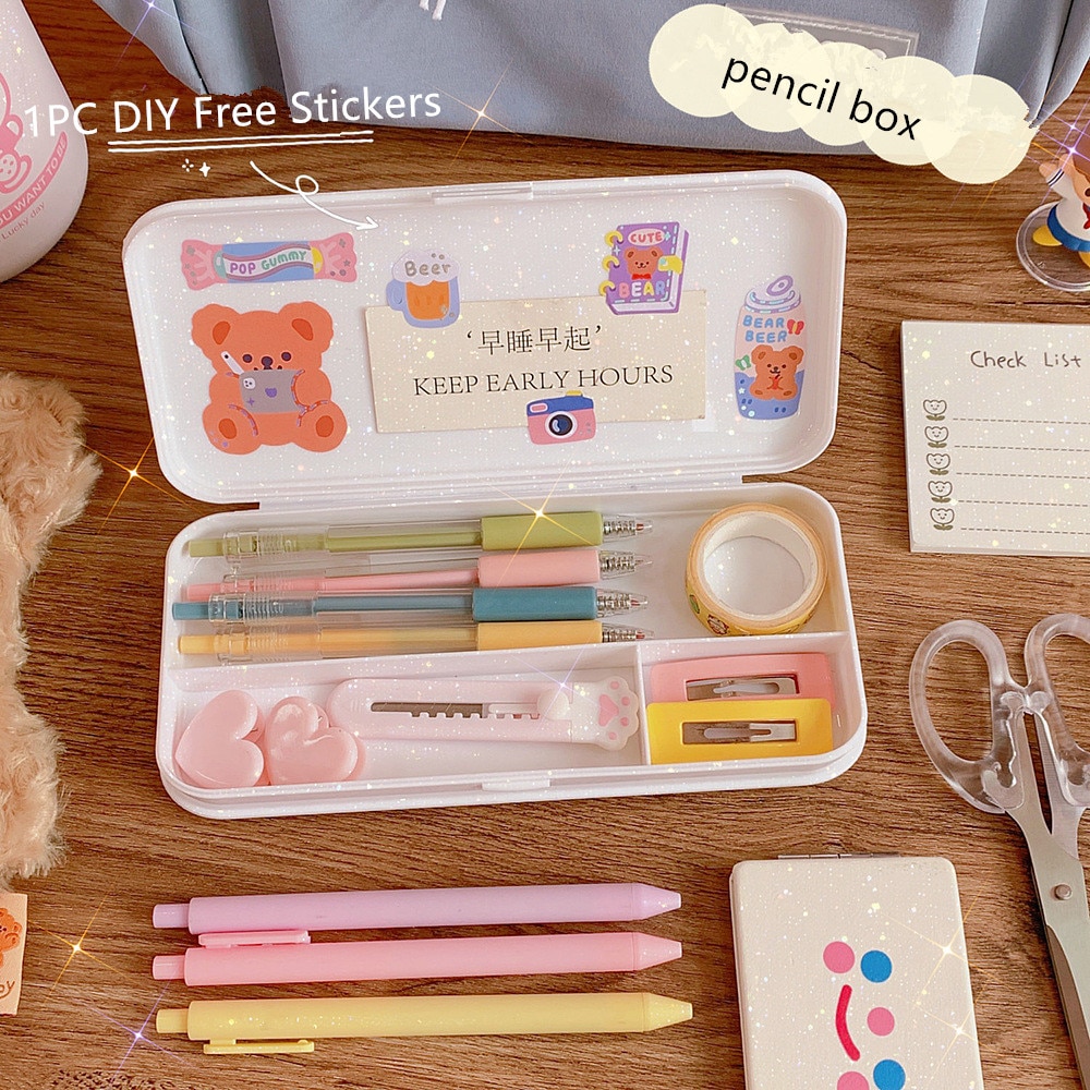 Minkys Kawaii Diy Gratis Stickers Pennenbakje Penhouder Pencilcase Organizer School Briefpapier