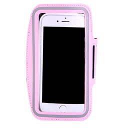 Waterproof sports arm with mobile phone for iphone xiaomi huawei 5 inches or less equipped with sports belt bag: Pink