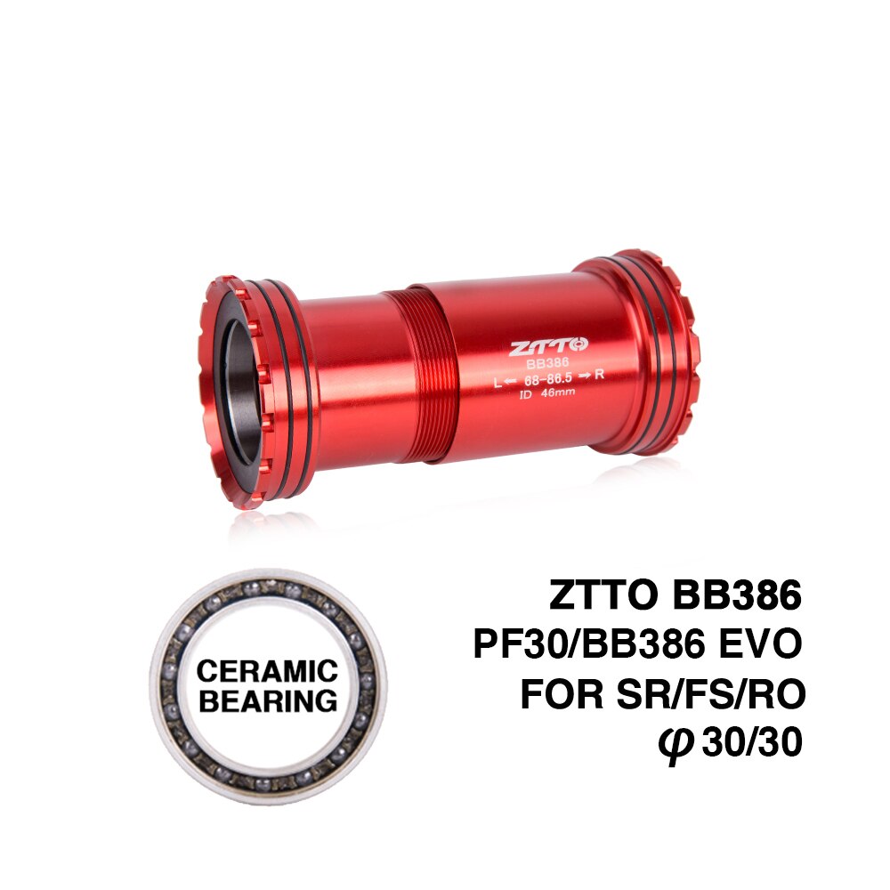 ZTTO BB386 30 PF30 Adapter bicycle Press Fit Bottom Brackets Axle Ceramic for MTB Road bike parts bb30 30mm Crankset chainset