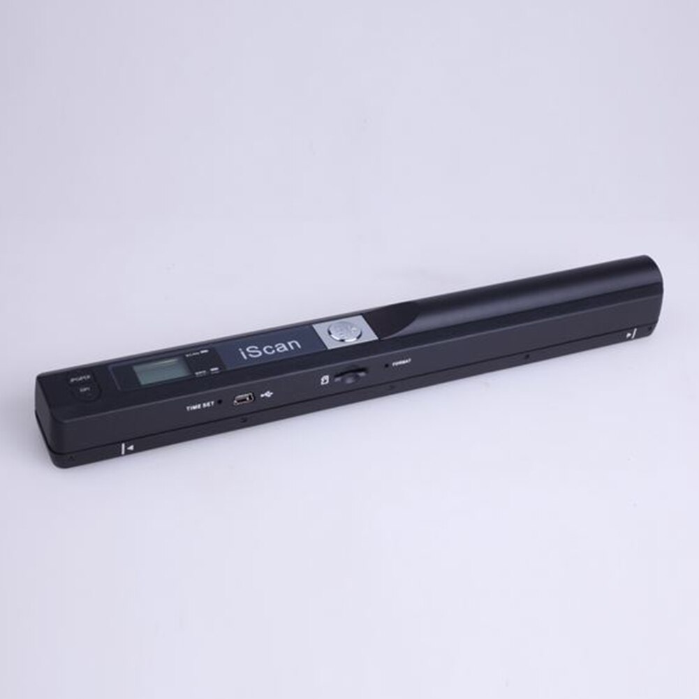 Mini escáner portátil de documentos, pantalla LCD de 900DPI, formato JPEG/PDF compacto, USB 2,0, alta velocidad: Black