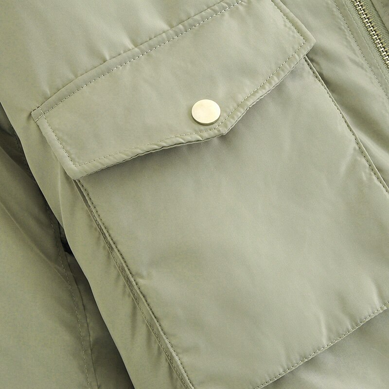 Chaquetas de béisbol cortas para Mujer, abrigo informal liso con cremallera, holgado, prendas de vestir, Tops, Chaqueta para Mujer