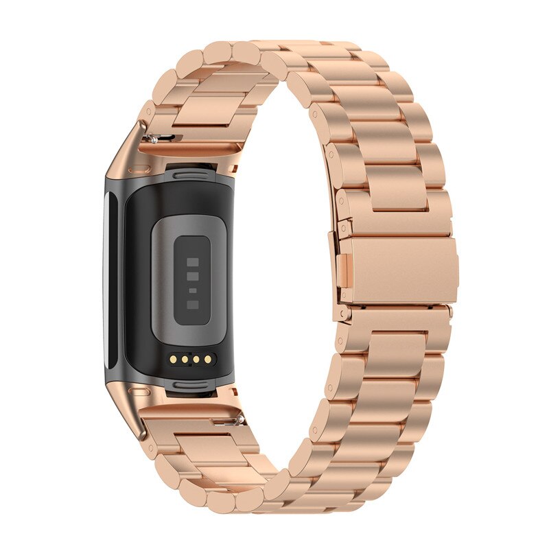Metal Strap For Fitbit Charge 3/4 SE Smart Watch Stainless Steel Band For Fit bit Charge 5 Replacement Watch Correa: sanzhu-rose gold / Fitbit Charge 3