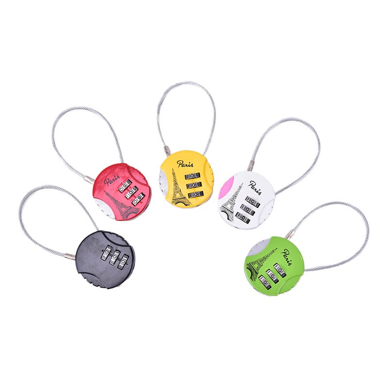 3-Digit Password TSA Steel Wire Lock Customs Code Lock for Travel Suitcase Luggage