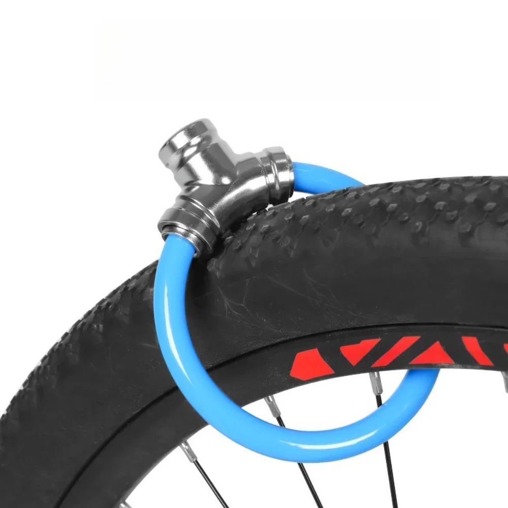 Bike Lock Thick Steel Cable & Alloy Ring Cut-Resistant Waterproof for Mountain/Road/E-Bikes Bicycle Accessories Sports cycling