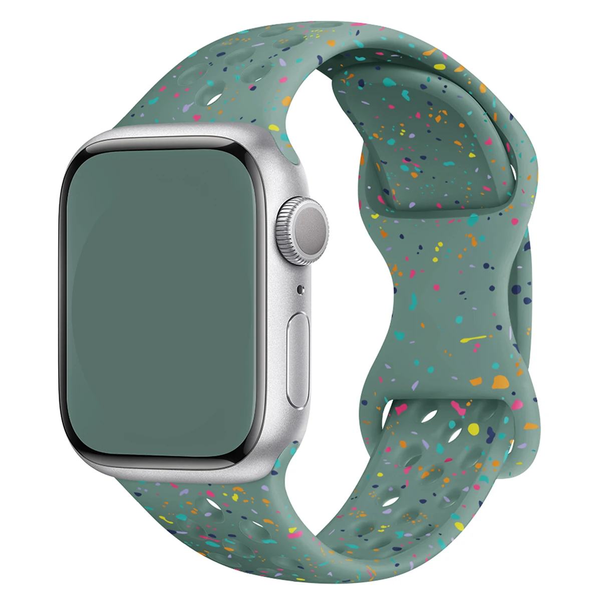 Sport Silicone Strap for Apple watch band 40mm 41mm 45mm 44mm 38 49 Breathable bracelet iwatch Series 10 9 8 7 6 5 3 SE Ultra 2