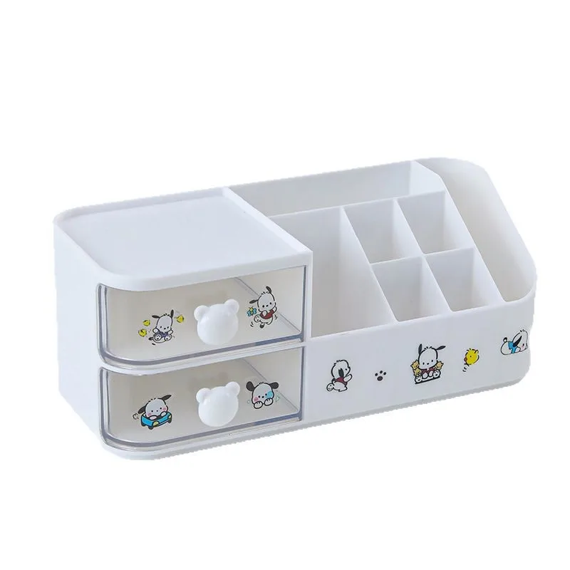 Organizador de escritorio estilo cajonera chica bonita corazón estudiante escritorio para niños papelería cepillo cosmético organizador portalápices plástico Ma