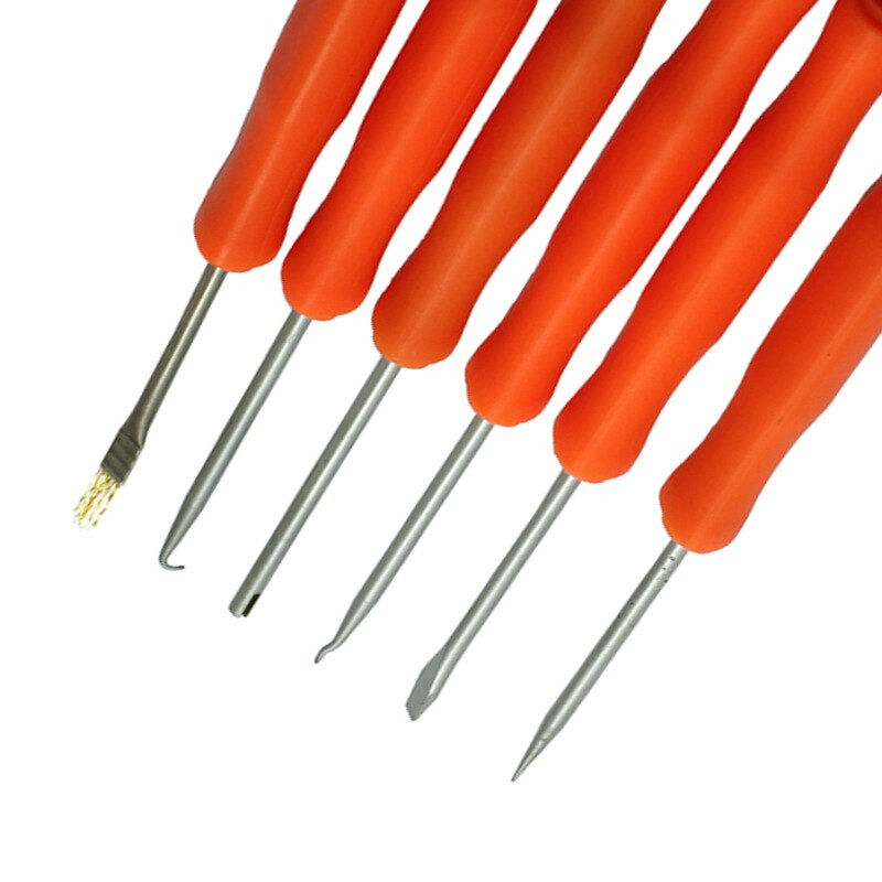 6 pièces en acier ensemble d'outils de soudure ensemble de réparation composants électroniques soudage meulage nettoyage réparation outil pour les travaux de montage