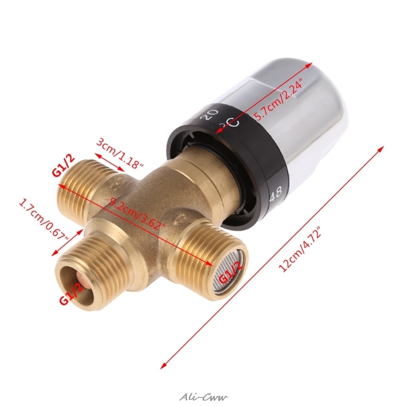 Brass Luxury Thermostatic Mixing Valve Temperature Control Valve for solar water heater valve parts Thermostatic Mixers