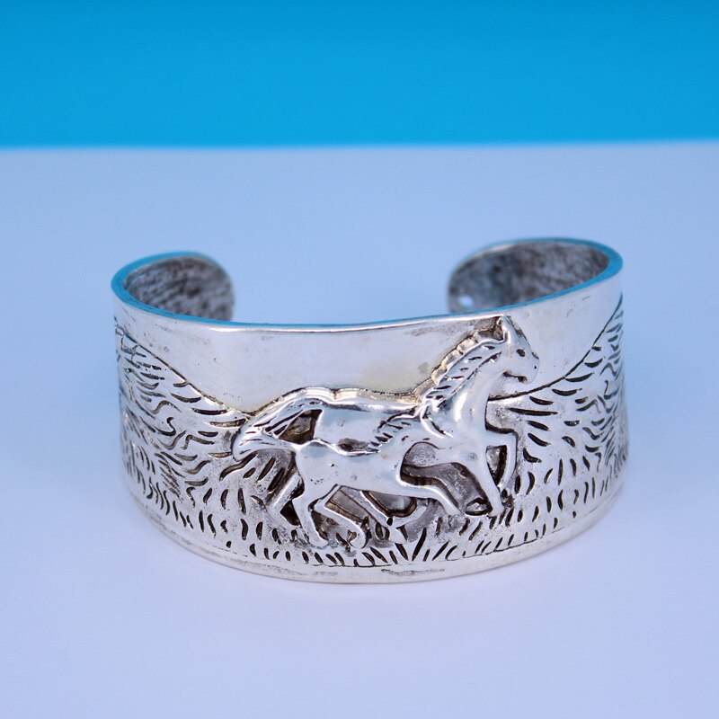 Hzew Twee Liefde Paard Armbanden Cuty Oude Zilveren Kleur Paard Armband Voor Vrouwen: 1