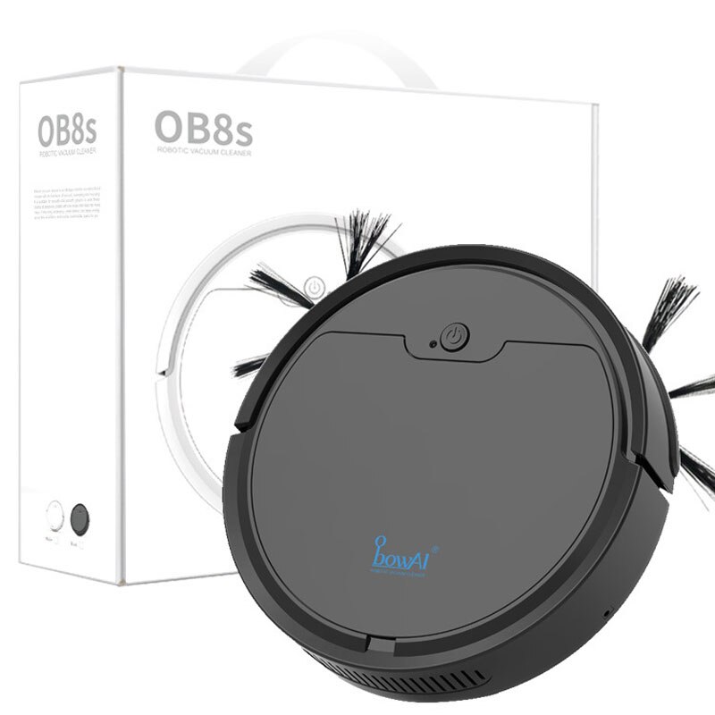 Smart Robot Vacuum Cleaner 1800Pa Large Suction App Remote Control Vacuum Cleaner Home Multifunctional Wireless Sweeper: Black