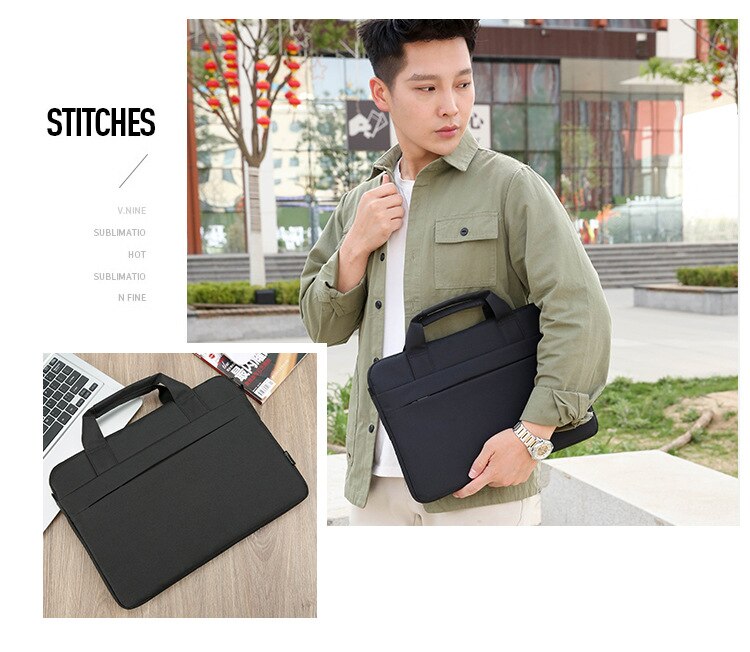 Ademend Waterdicht En Slijtvaste Laptop Tas Voor Mannen En Vrouwen Schoudertas Voeringzak Huawei 13/14/15.6 Inch Platte Zak