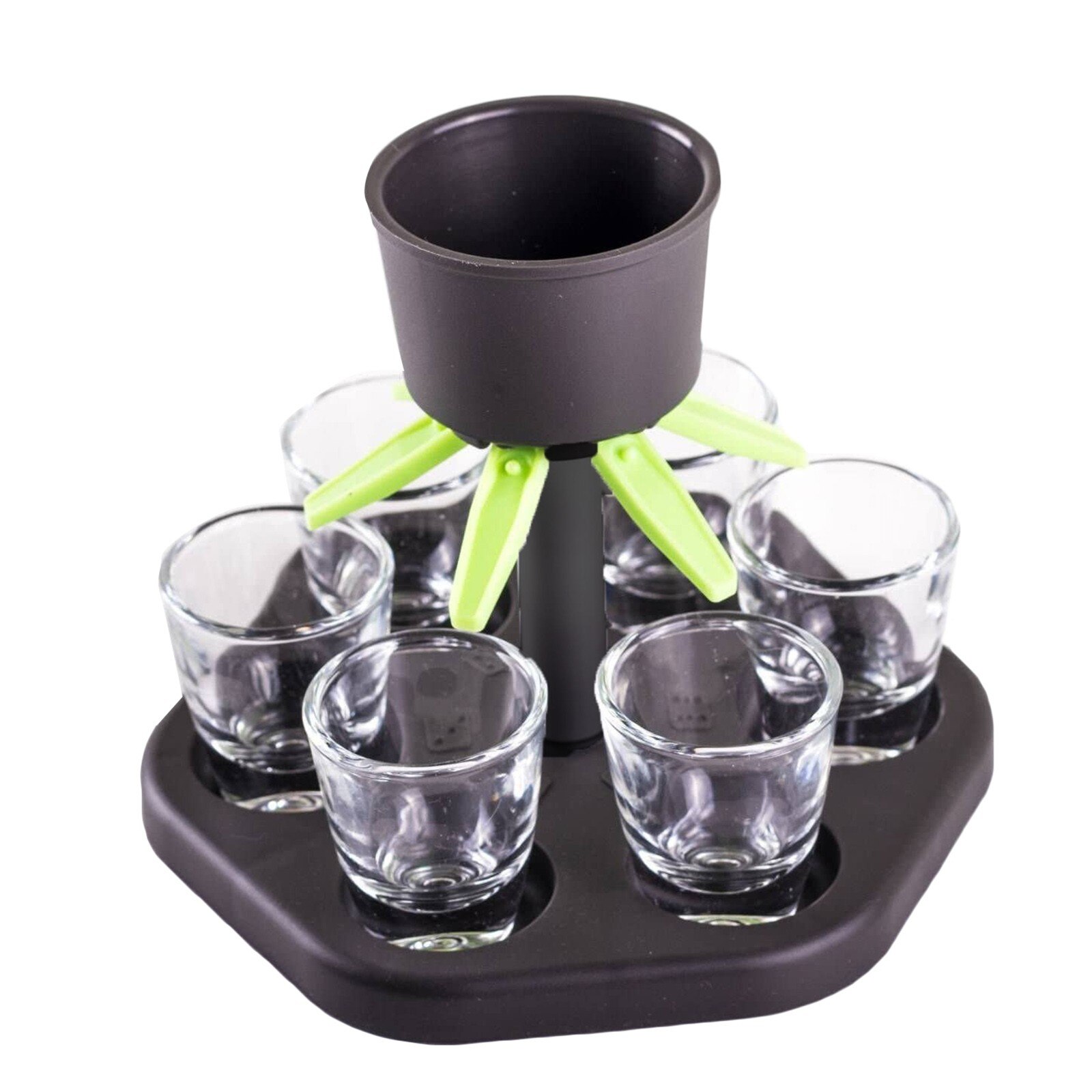 6 Shot Pouring Wine Dispenser Holder Plastic Star Shaped Beer Champagne Quick Filling Dispenser Rack Drinking Game Bar Supplies: Default Title