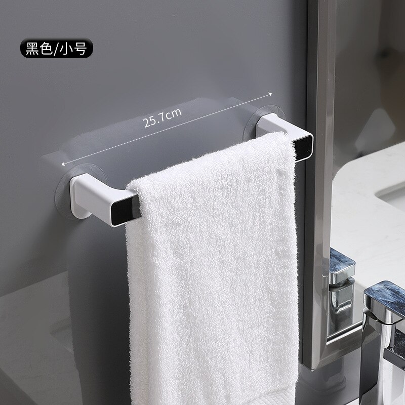 Support de rangement mural pour serviettes de bain, porte-pantoufles, porte-couvercle de Pot de cuisine, porte-serviettes de bain, organisateur de chaussures: Short-Black