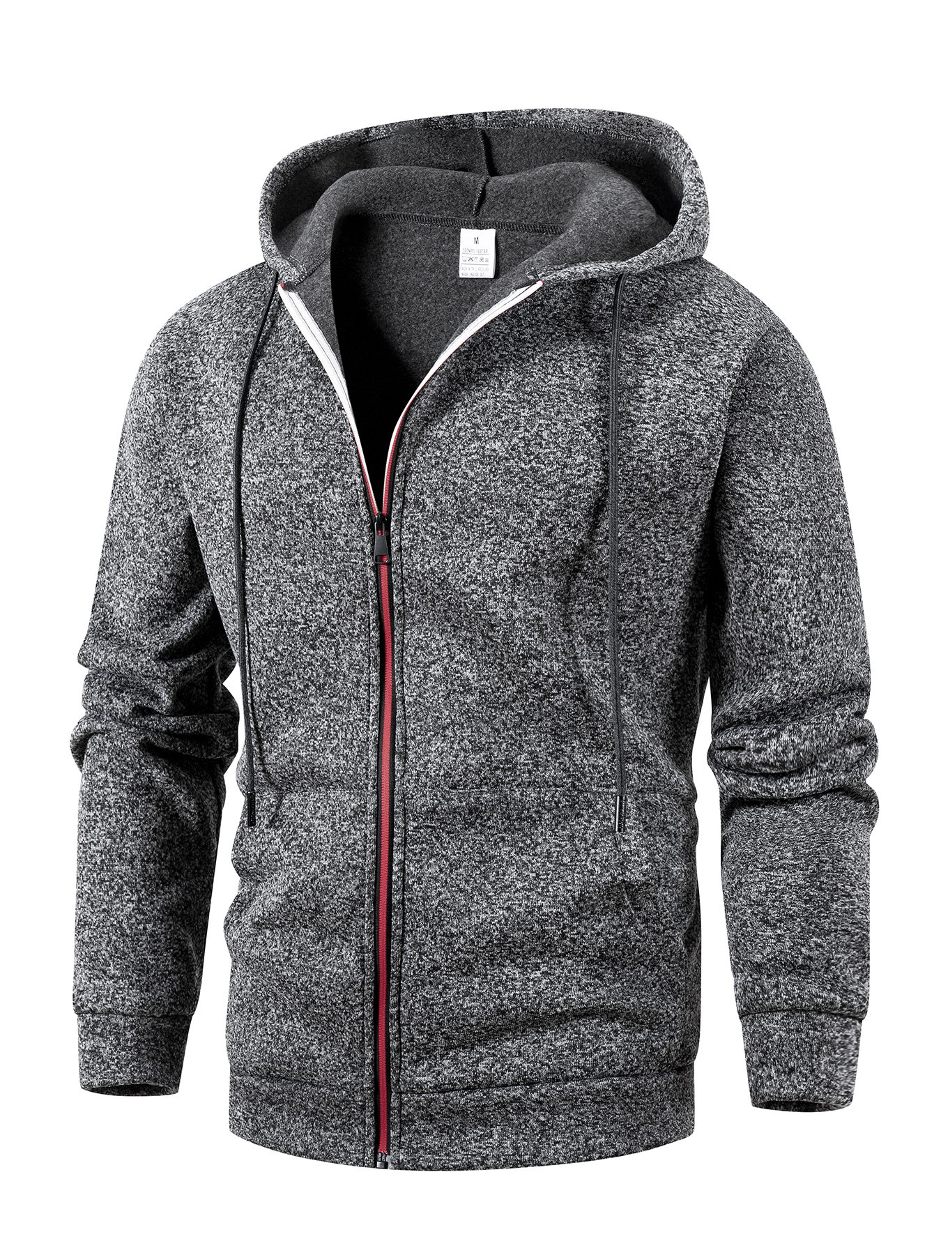 Herbst Hoodie Mäntel Jacke für Männer lässig Reißverschluss Verschluss Hoodie Sweatshirt schlank passen Streetwear Sportbekleidung Männliche Kleidung: XXL / dunkel Grau