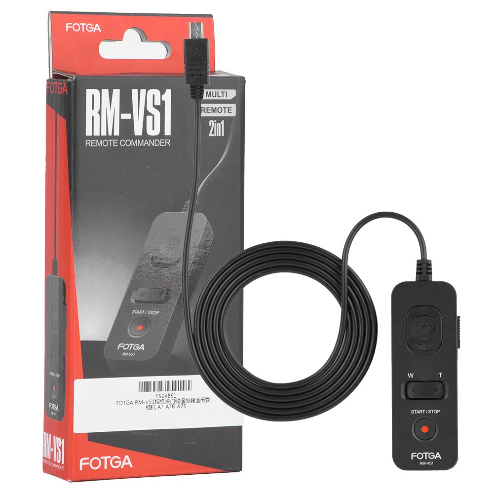 Fotga RM-VS1 Afstandsbediening Ontspanknop Cord Voor Sony A7 A7R A7S A7II A7RII A7M2 A6500 Camera Ontspanknop Remote controle