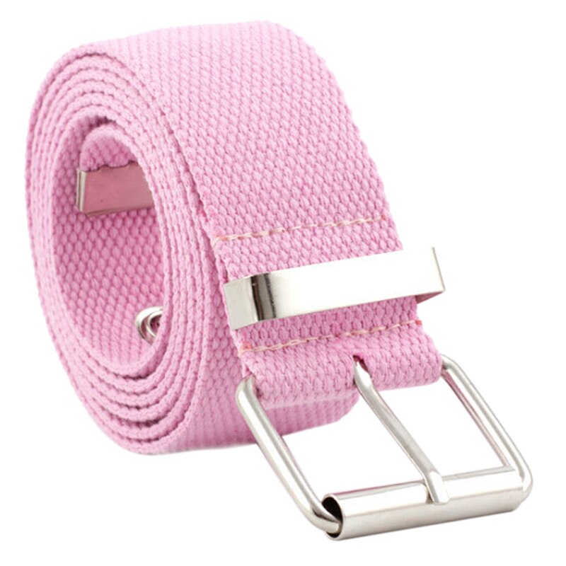 1Pc Studded Grommet Gaten Canvas Riem Gesp Oogje Stud Vrouwen Mode Tailleband: Pink