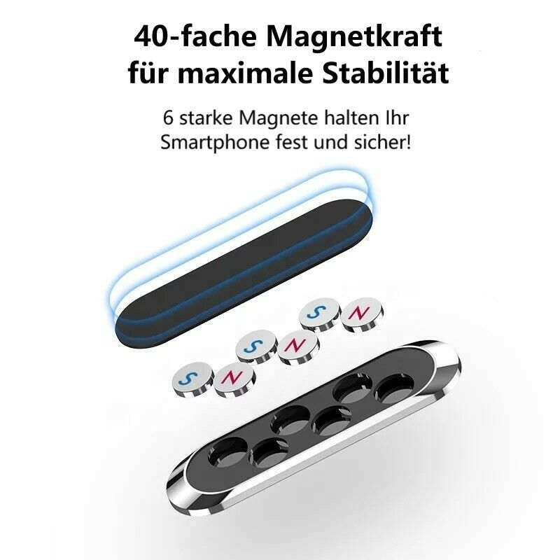 Magnetic Universal Mini Smart Phone Holder Mount For Car Black Silver Rose Gold Gps Anti-slip Mounts