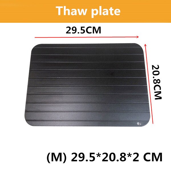 Fast Defrosting Tray Thaw Frozen Food Meat Fruit Quick Defrosting Plate Board Defrost Kitchen Tool: M 29.5X20.8X2CM