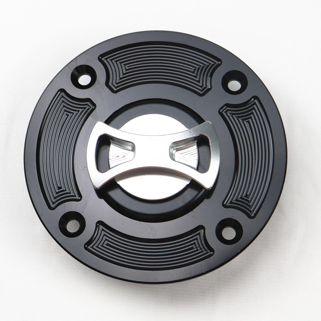 CNC Bow-tie Gas Fuel Tank Cap Cover For Suzuki GSXR 600 1300 TL1000 GS500 SV650: Silver