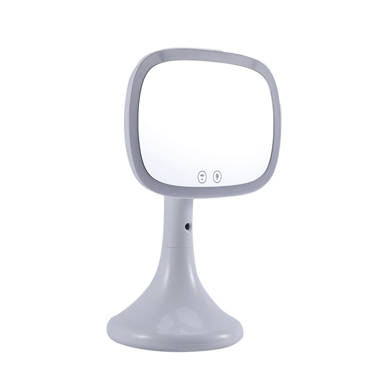 Led verlichte make-upspiegel, hydraterende spray, oplaadbare kaptafelspiegel, bureaulamp, touchscreen tafelcosmetische spiegel