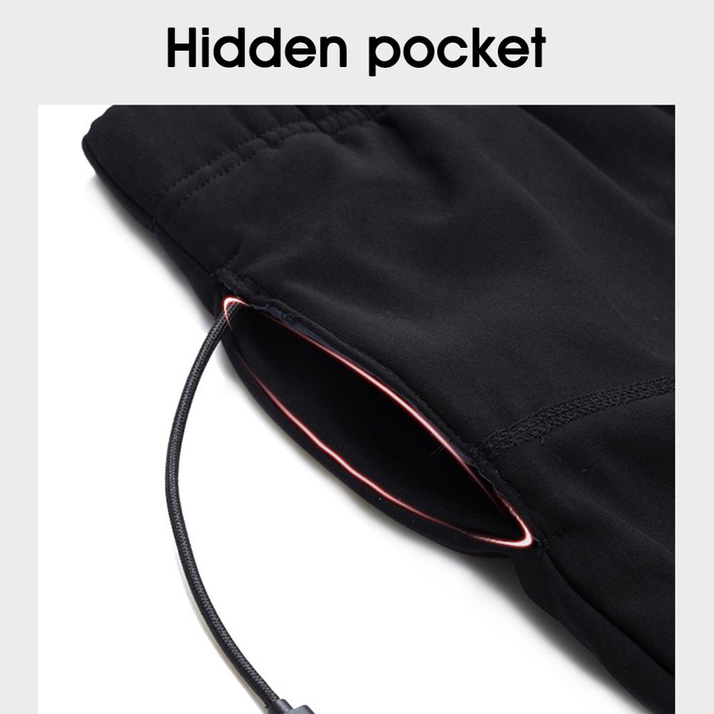 Electric Heated Warm Pants Men Women USB Heating Base Layer Elastic Trousers Insulated Heated Underwear for Camping Hiking