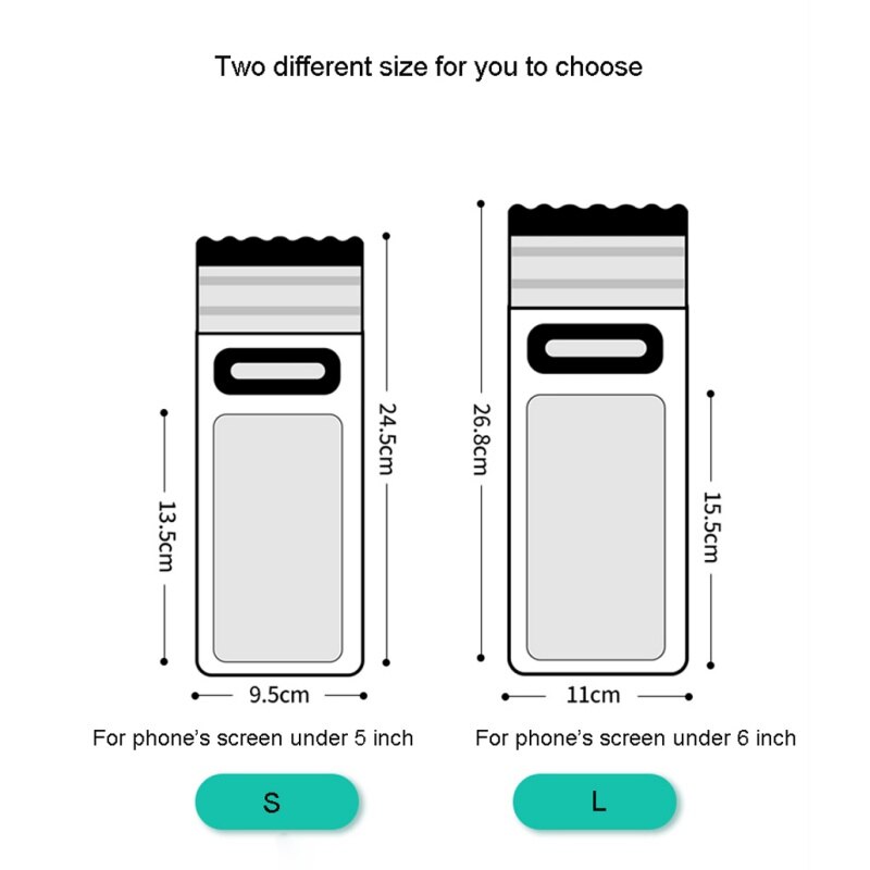TPU Waterdichte Mobiele Telefoon Zak Touchscreen Zwemmen Tas Telefoon Case Gsm Pouch Houder Voor Duiken Surfen Water Sport