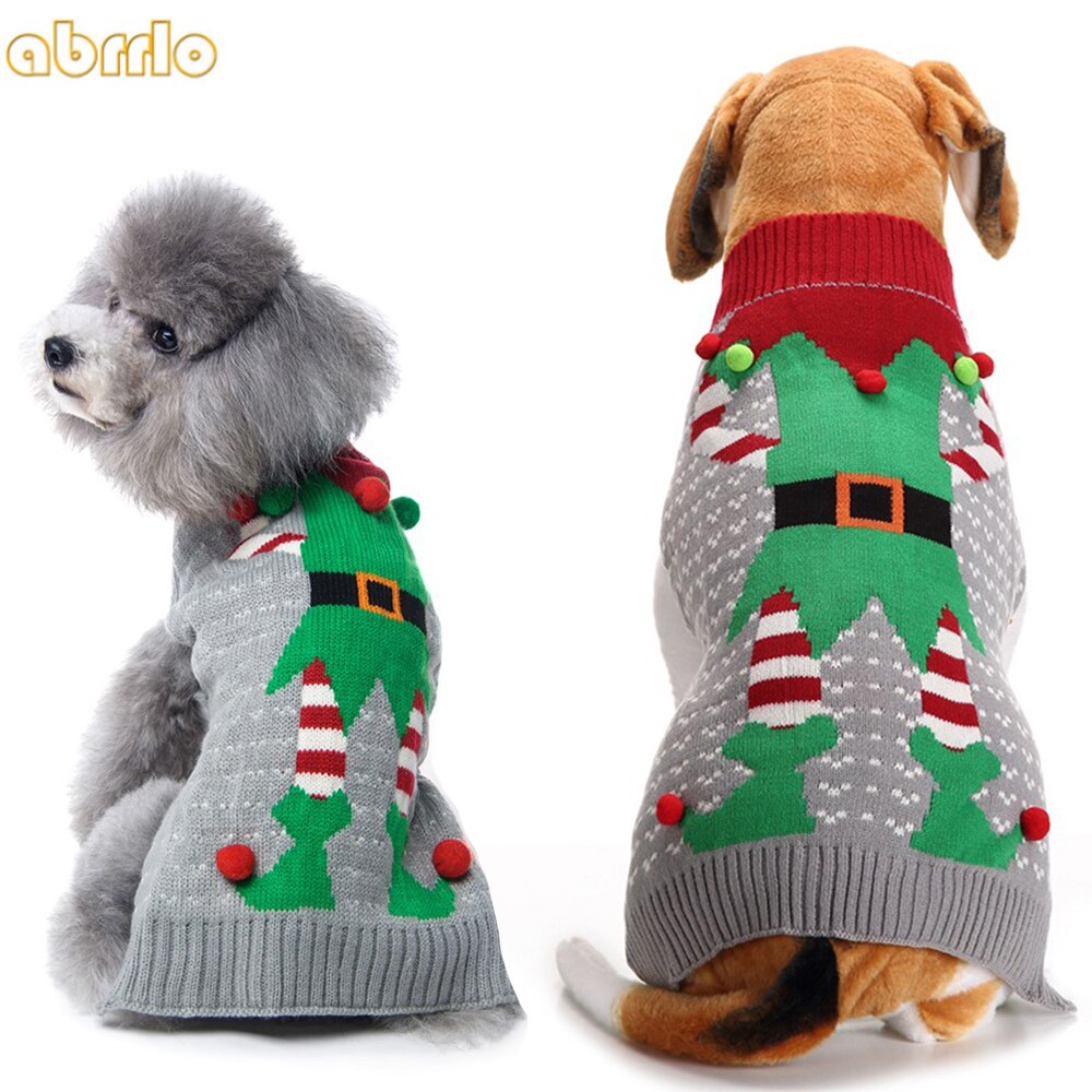 Noël chien pull elfe Clown vêtements chauds pour petit moyen grand chiens chats Halloween déguisement pour animaux de compagnie Chihuahua teckel