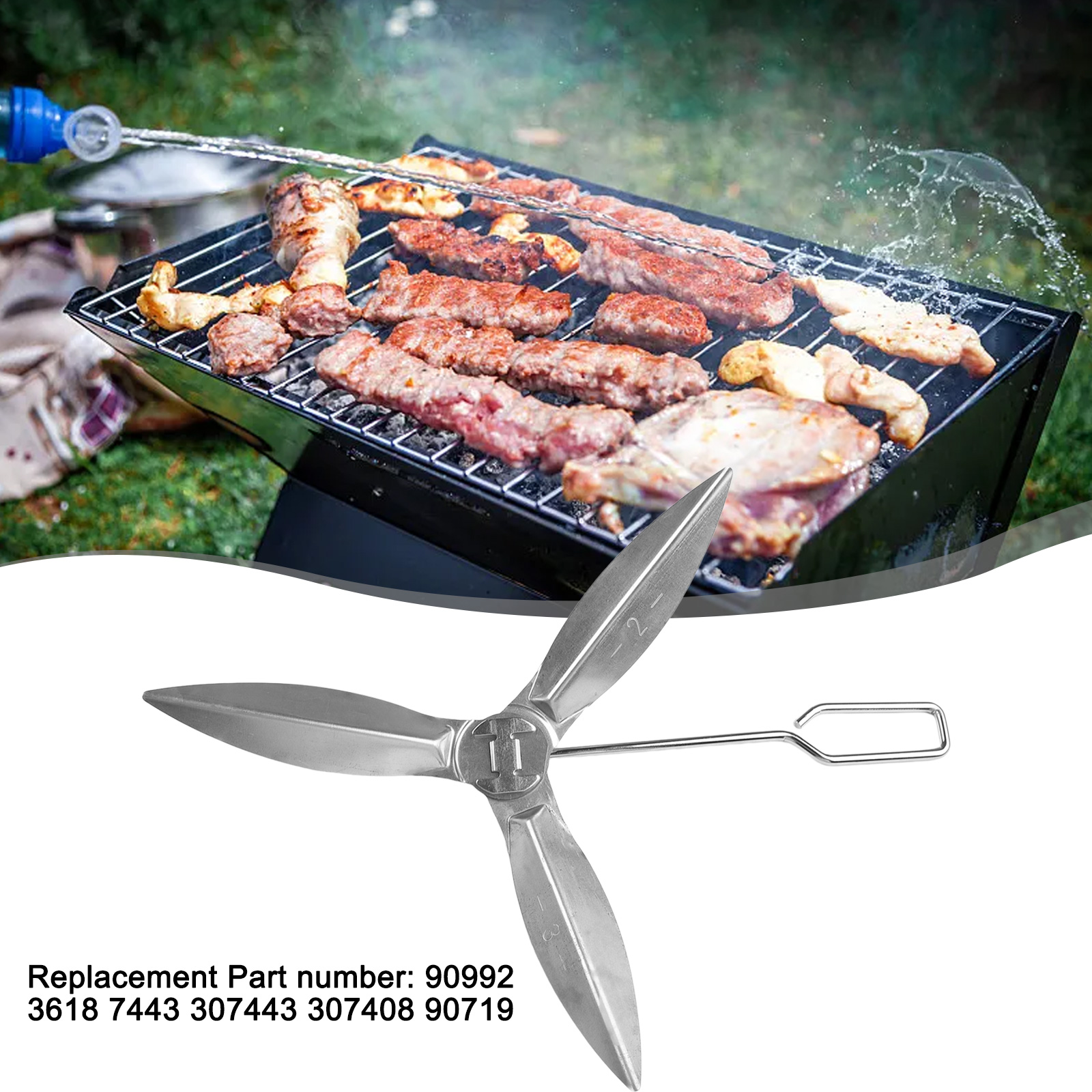 One-Touch-Reinigungssystem-Kit für Weber-Grill 90992 3618 7443 307443 307408 90719 ersetzt Ersatzteile für Grill grills im Freien