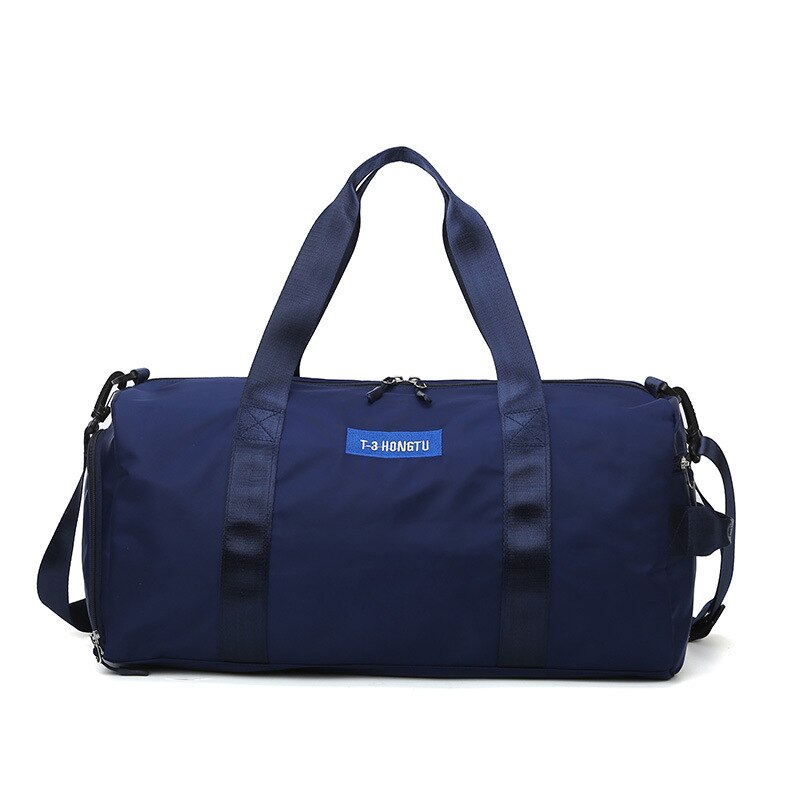 Pink Gym Bag Women Wet Dry Clothes Duffle Bag Crossbody Fitness Travel Sports Gym Yoga Bags with Shoes Compartment: Blue Color