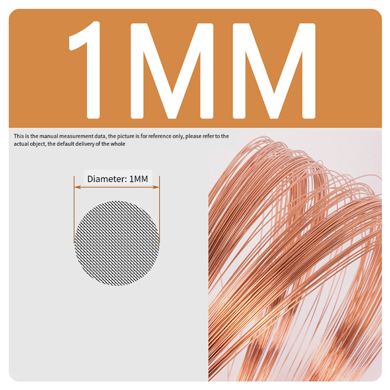 1m diameter rød kobberledning bar ledning 0.5/0.8/1/1.5/2/2.5/3 mm 99.90%  ren kobber til elektriske og elektroniske projekter