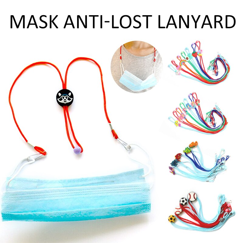 Verstelbare Gezichtsmasker Lanyard Anti Anti-Verloren Masker Opknoping Nek Touw Handige Handige Houder Touw halter Touwen