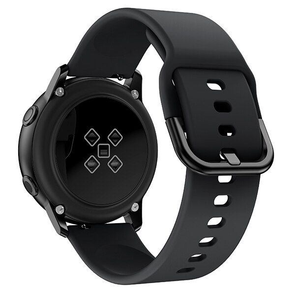 Urremme 20mm til samsung galaxy watch active 2 silikone sport armbånd urremme til samsung active 2 urremme 1:1: Sort 1