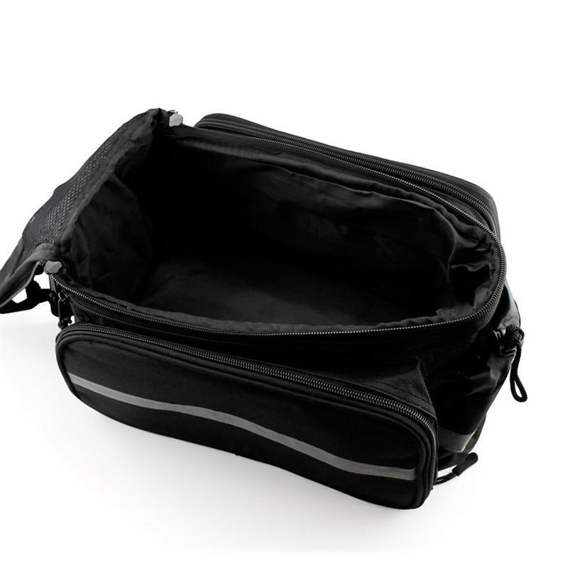 Fietsen fiets achterzitje kofferbak tas fietstas bagagedrager schouder reizen (zwart)