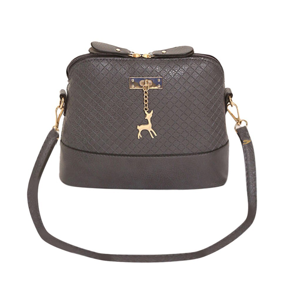 Kvinner messenger bags mini bag hjort leketøy skjell form skulder bag messenger crossbody bag bolsa feminina #yj: Grå
