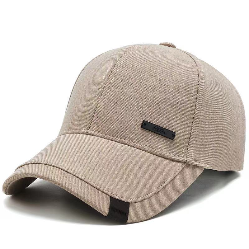 Hip hop seniorer baseball kasket mænd bomuld justerbare golf kasketter midaldrende ældre udendørs sports hatte snapback hatte gorra: Khaki