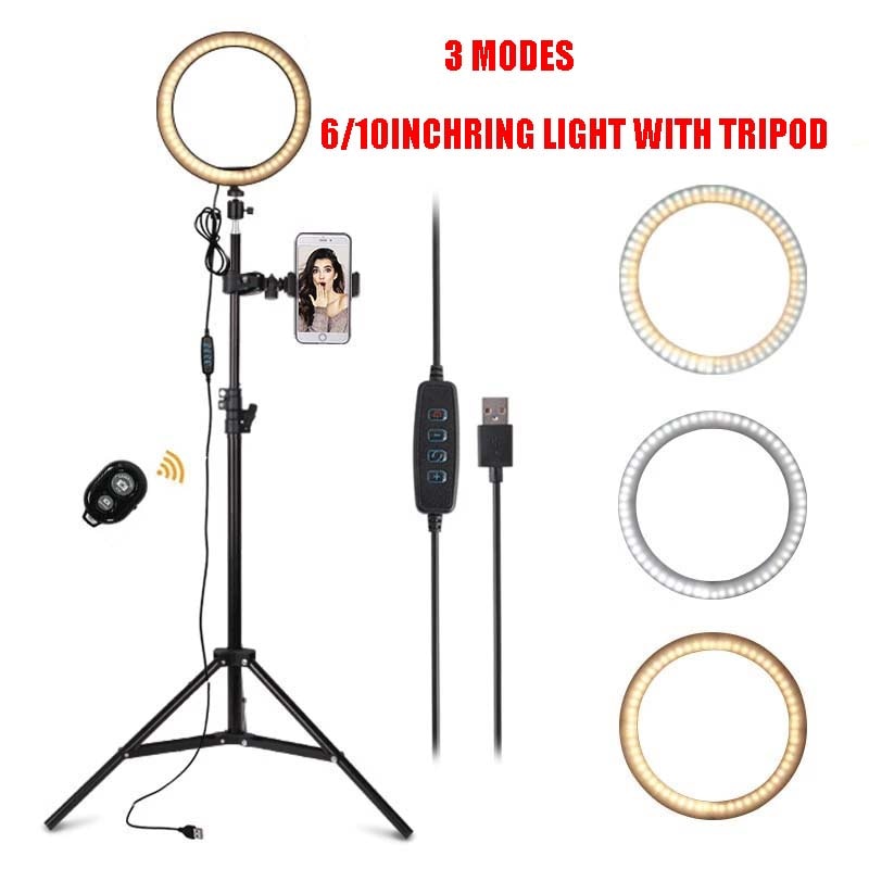 6/10 Inch Ring Light With 1.6m Tripod Photography ... – Grandado