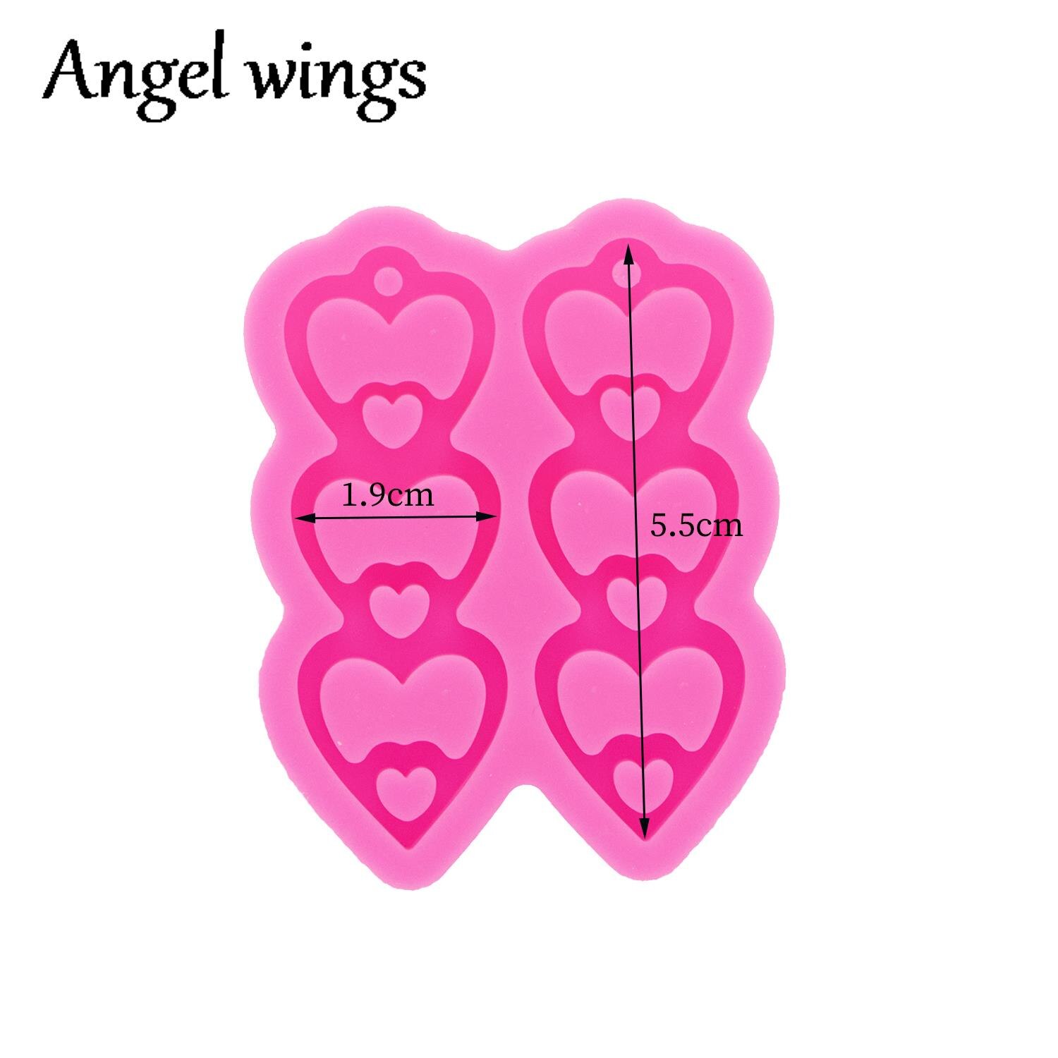 DY1075 Glossy Hoefijzer/Hart/Kunai Mes Oorbellen Siliconen Mallen, maken Ambachten Met Epoxy Diy Handgemaakte Charms Resin Art Mold: Sky Blue