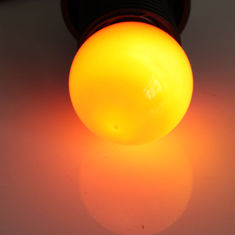 1pcs Lampade Led Bulb B22 Mini Colorful 12 24 V Volt 110V 220v 1W G45 Decorative Christmas Night Light 12V 24V Home Lamp: Clear / Orange