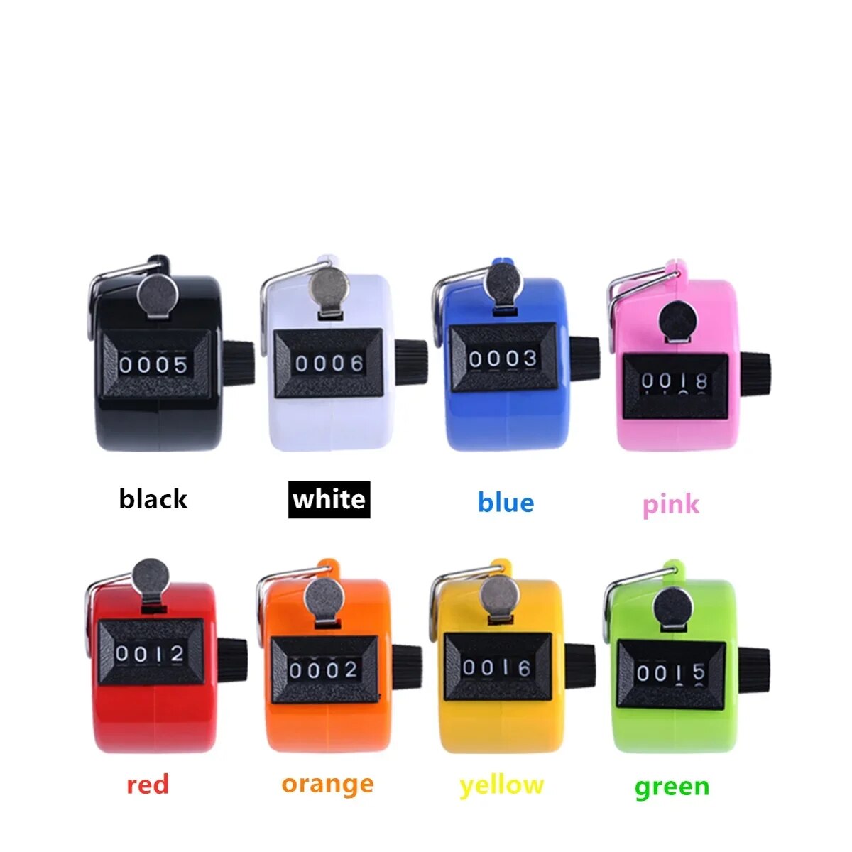 Handheld 4 Digitale Teller Mechanische Handmatige Palm Clicker Nummer Telling Diverse 8 Kleuren Teller Teller Aantal Teller